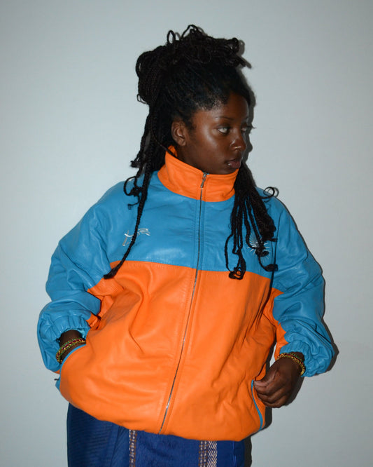 India Yaya Leather Track Jacket