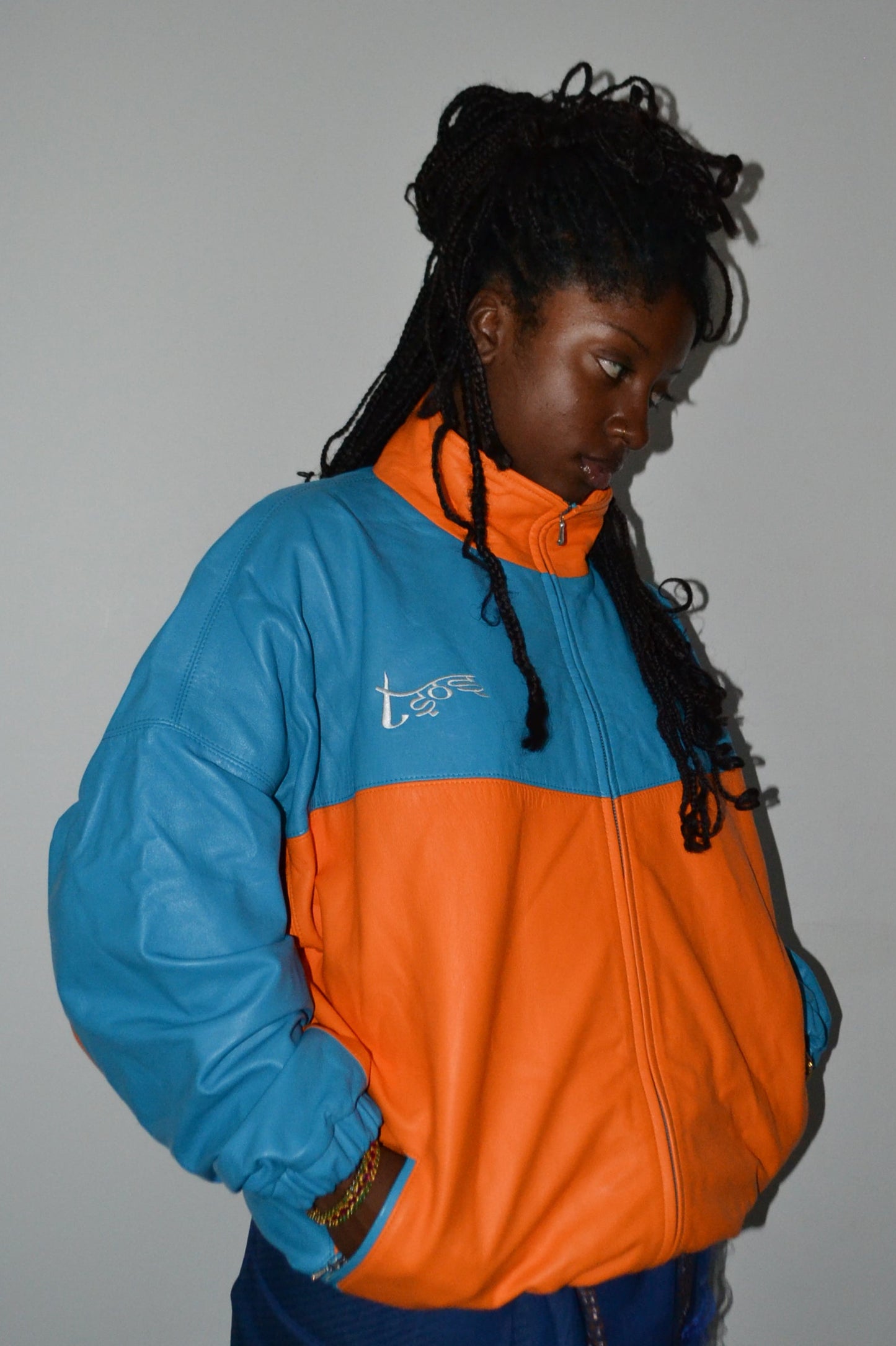 India Yaya Leather Track Jacket