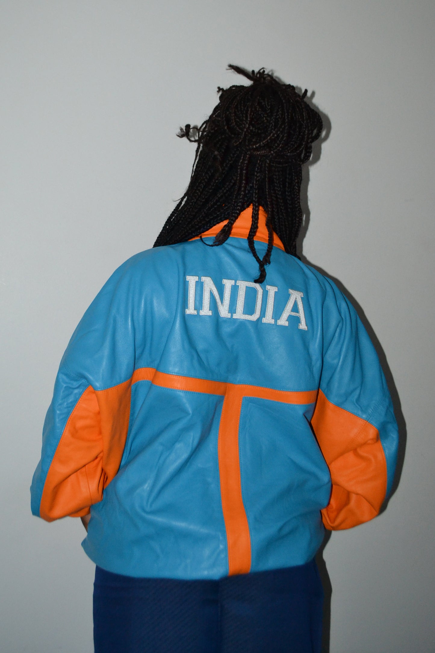 India Yaya Leather Track Jacket